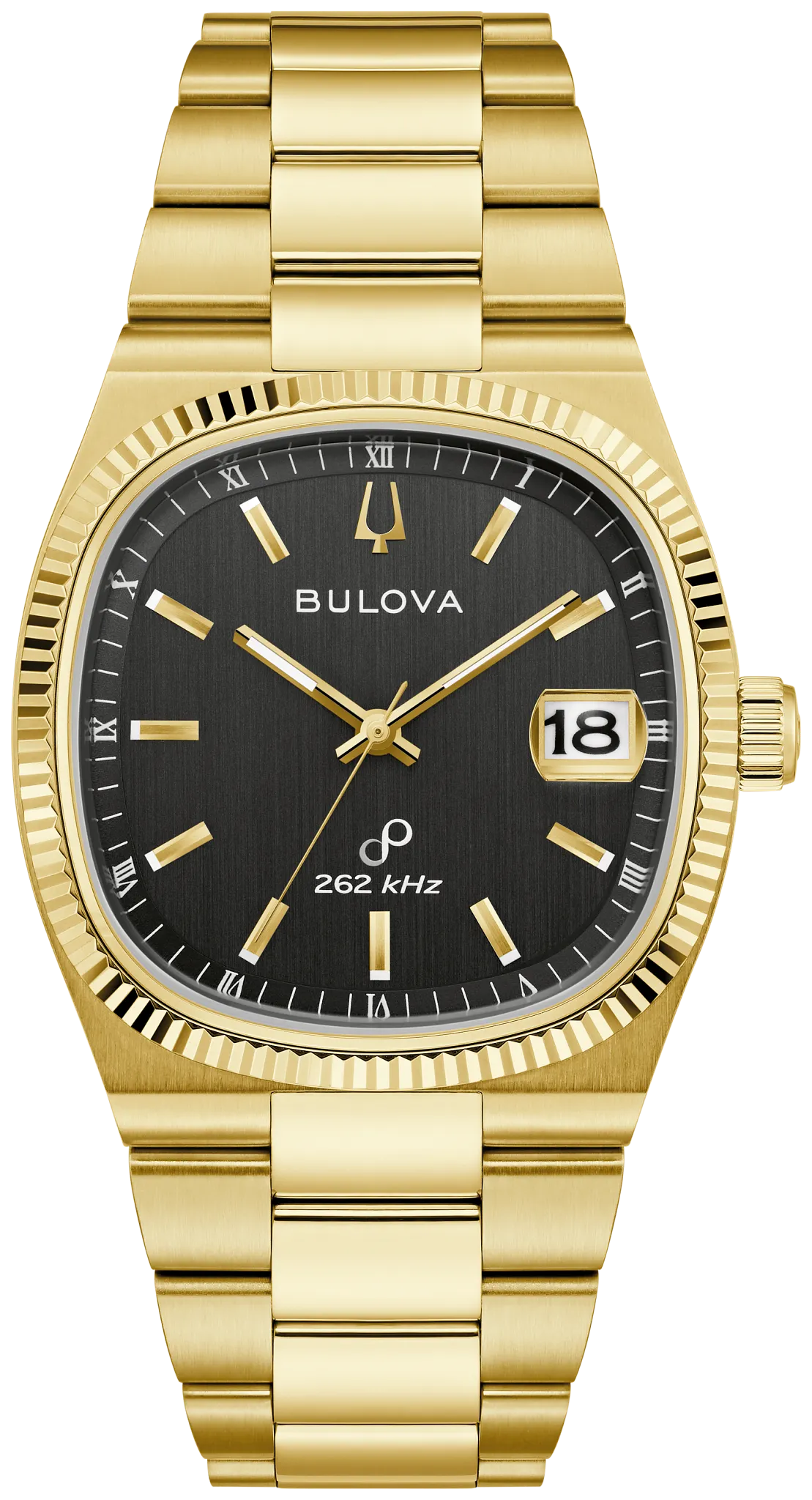 Black Dial Stainless Steel Bracelet Super Seville 97B246 | Bulova